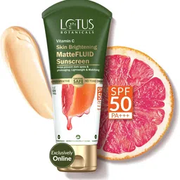 Sunscreen - SPF spf 50 PA+++ Vitamin C Skin Brightening MatteFluid Sunscreen|SPF 50 PA+++, No White Cast-image-5