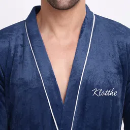 klotthe Blue Medium Bath Robe image 5