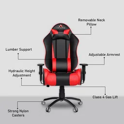 ase gaming Gold Series Ergonomic Gaming Chair with Head & Lumbar Pillow Gaming Chair image 2