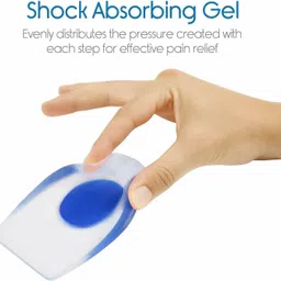 kaklotar Gel Heel cups Silicon Heel Pad for Heel Ankle Pain, Heel Spur Shoe Support Pad for Men and Women Shock Cushion Pad for Heels (SHOE GEL PAD) image 4