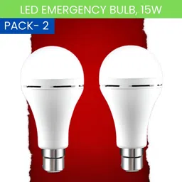 frony 15W Rechargeable Inverter LED Bulb with Upto 4H.Power Cut Lighting Pack of_2C306 4 hrs Bulb Emergency Light image 1