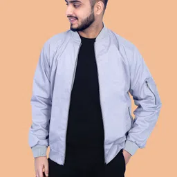Mia Fashion Men's Summer Jacket Full Sleeves Zipper - UV Protection UPF 50+ jacket Solid Men Wind Cheater image 2