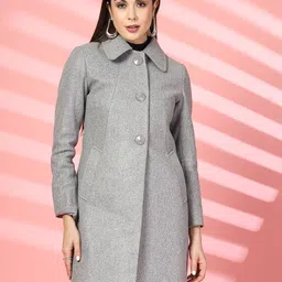 chkokko Polycotton Solid Coat For Women image 3