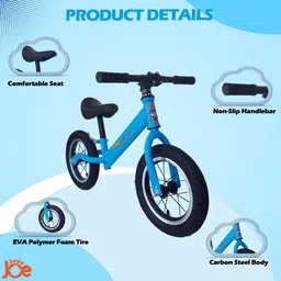 junior joe Lightweight Without Pedal Kids Training Bicycle 12 T (inch) Recreation Cycle image 3