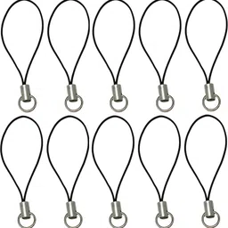 MOREL STRING ROPE CORD NYLON WITH JUMP RING CLASP FOR CELLPHONE COVER KEYRING PENDRIVE Phone Charm image 1