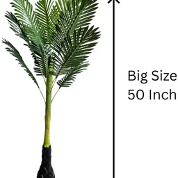 tinyshaa 4ft Artificial Palm Tree - UV-Resistant Plastic & Fiber Artificial Plant with Pot-picture-24