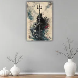 genzwall Lord Shiva Trishul Wall Poster | A3 HD Glossy (12x18 Inch) Unframed image 4