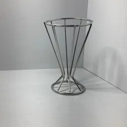 dolin decor Stainless Steel French Fries Stand Electro Polish Cone Basket Fry Holder Fries Basket Serving Set-picture-34