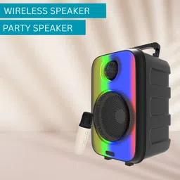 GUGGU Raibow (BLUETOOTH TROLLEY SPEAKER) Dynamic Thunder Sound With Karaoke MicP432 35 W Bluetooth Party Speaker-image-98
