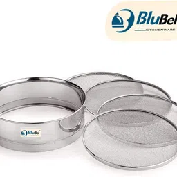 blubel Stainless steel 4 in 1 interchangeable for Wheat Rice Atta Maida Spices Strainer Sieve image 5
