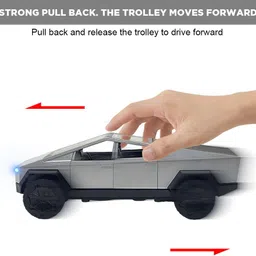 buku Tesla Cyburtruck Diecast Alloy Metal Replica Toy Car with light and sound image 4