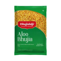 Bhujialalji Aloo Bhujia (pack of 1) 150g | Namkeen made of potatoes,gram flour,Spices and herbs | All time favourite indian snacks/Namkeen | Ready to eat | Crispy & Light snacks image 1