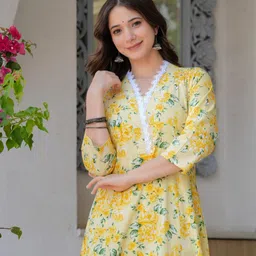 ahmi Women Floral Print Viscose Rayon Straight Kurta-picture-24