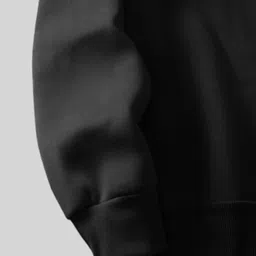 ausk Men Solid Mandarin Neck Black Sweater image 4