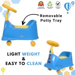 dandles Rider Potty Chair with Wheels and Removable Tray with Cover Handle bar Potty Box image 4