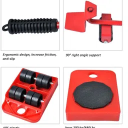 fliklick Casters Tools 360 Degree Rotatable Pads for all heavy furnitures_257 Appliance Furniture Caster image 4