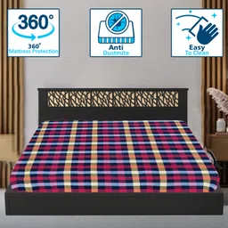 star weaves King Size Zippered Cotton Stretchable Mattress Cover image 2