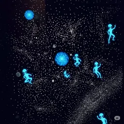 3 cm galaxy night glowing Star Glow in the Dark Sticker-image-84