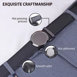 invictus Men Black Genuine Leather Belt image 3