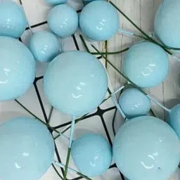 senarius Sky Blue Faux Ball image 1