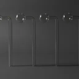 wishingbell natural 6 inch Bend Glass Oil Burner Pipe Transparent (Pack of 4) Borosilicate Glass Inside Fitting Hookah Mouth Tip image 5