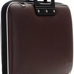 sk universal Laptop Bag Unisex Hard Shell Durable Waterproof Brown Laptop Bag with Removable Shoulder Strap and Multiple Pockets Sleeves Waterproof Messenger Bag image 2