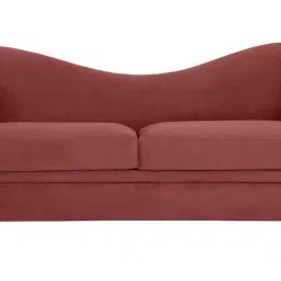 woodsworth from pepperfry Regal Velvet 2 Seater Sofa in Wine Red Colour image 4