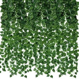 shreeradhearts Artificial Money Plants Wall Hanging Creeper Party Decor Home Decor Aesthetic Green Wild Flower Artificial Flower image 4