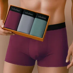 dasens Pack of 3 Solid Men Trunk image 1