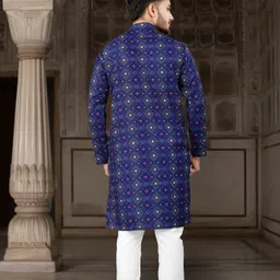 dhasu trendz Men Cotton Blend Kurta Pyjama Set image 2