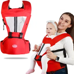 bembika Baby Carrier Newborn to Toddler with Hip Seat Kangaroo Bag Sling - Red Baby Carrier-picture-10