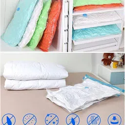 pratyang 5Pack Vacuum Compression Storage Bags With Pump,Space Saver Sealer Bag P105 Travel Storage Vacuum Bags image 1