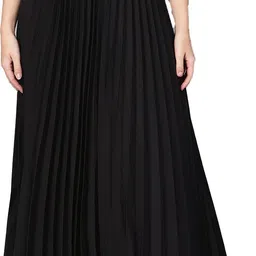otabu Women Printed Pleated Black Skirt-picture-24