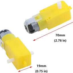 roboway 100RPM DC 6 Piece BO Motor Dual Shaft Smart Car Robot Gear for Arduino Electronic Components Electronic Hobby Kit image 2