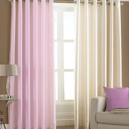 homefab india 214 cm (7 ft) Door Polyester Semi Transparent Curtain (Pack Of 2)-picture-10
