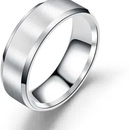 meenaz Stainless Steel, Tungsten, Metal, Silver Titanium, Rhodium, Silver, Gold, Platinum Plated Ring Set image 3