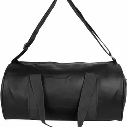 rainox 23 L Gym Duffel Bag - Premium leatherette fabric Black Gym Bag, Sports Duffel Bag for Men & Women - Black image 2