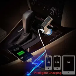 ouzej v2.0 Car Bluetooth Device with FM Transmitter, USB Cable, FM Player, Audio Receiver, Car Charger, 3.5mm Connector, MP3 Player image 5
