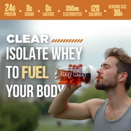 fizzy whey Clear Whey Protein Isolate + Electrolytes |80% Protein 0g Lactose, 0 Added Sugar Whey Protein image 2