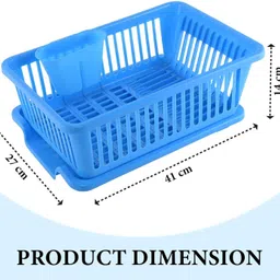 cozybuyer Dish Drainer Kitchen Rack Dish Drainer Washing 3 in 1 Rack Durable Plastic Kitchen Plastic image 2