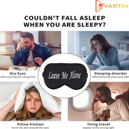 vartin Velvet Quotes Cartoon Eye Mask for Kids/Adults, Soft and Orthoptic image 4