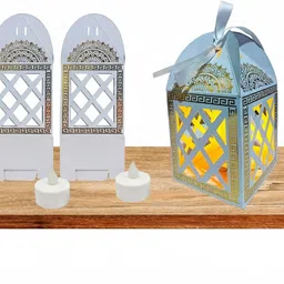 digi arts store DIGI ART'S Paper Hanging Lantern LED Diya Lights for Chirstmas Decoration Hanging Ornaments Pack of 10 image 3