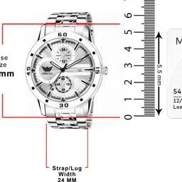 abrexo Chronograph Look Silver Dial Date Working Silver Quartz Watch For Boys Analog Watch - For Men Abx4022-SL SKB image 3