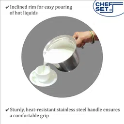 chef set Milk Pan 16 cm diameter with Lid 1.5 L capacity image 4