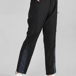 chkokko Women Striped Black Track Pants image 3