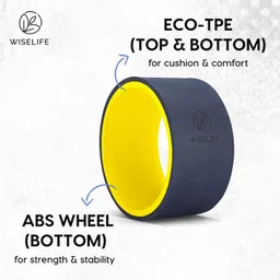 wiselife Yoga Wheel Pro For Training,Deep Tissue Massage | Big Circle Abs Wheel- Yoga Blocks image 5