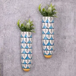 vareesha Multicolour Ceramic (Set of 2) Planter Stands-picture-34