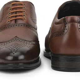 liberty Fortune HOL-125E Lacing Formal Shoes | Synthetic Lace-Up Wedding & Office Wear Brogues For Men image 3