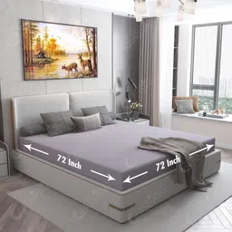 glassiano Fitted King Size Breathable, Stretchable, Waterproof Mattress Cover-picture-21