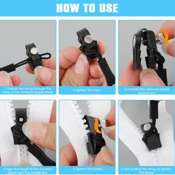 avnish ipper Repair Kit, Instant Zipper Sliders with Nylon Pull Tabs Zipper Pull image 2